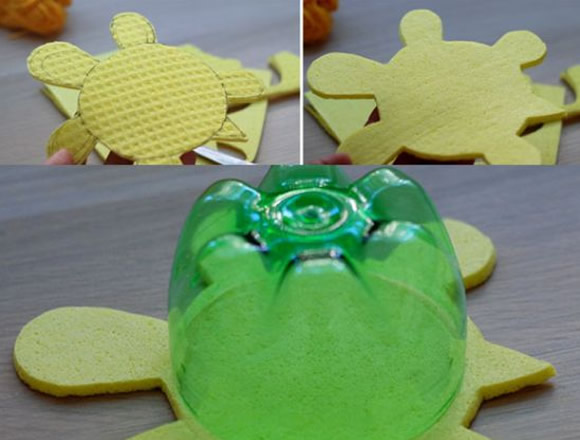 Artesanato com Garrafa PET - Brinquedo - Tartarugas