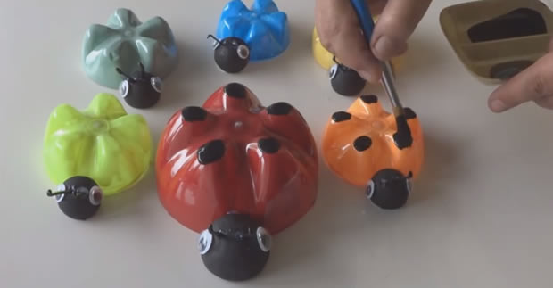 Joaninha com reciclagem para o Dia das Crianças
